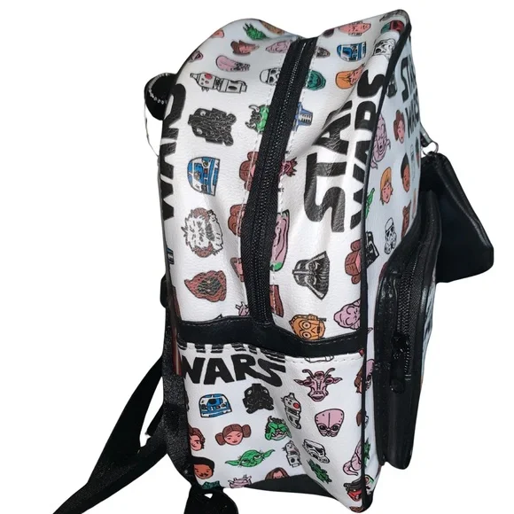 Disney Star Wars Character Print Backpack and Coin Purse-NWT! - Picture 2 of 5